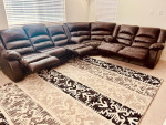 Ashley Sectional recliner Sofa Top Grain Leather