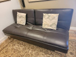 Modern Leather Sofa Futon