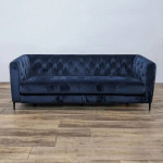 Kasala: Beautiful Royalton PM Navy Velvet Sofa