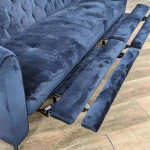 Kasala: Beautiful Royalton PM Navy Velvet Sofa