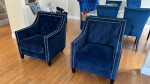 Eight dining room chairs, matching sofa, loveseat, armchairs