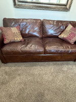 Unique All Leather sofa and chair