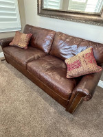 Unique All Leather sofa and chair