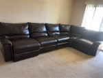 Reclining LUXURY Leather Sofa 6pc Perfect Condition !