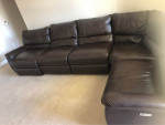 Reclining LUXURY Leather Sofa 6pc Perfect Condition !