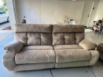 Brassville Power Reclining Sofa & Loveseat w/ Console 75% off MSRP