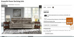 Brassville Power Reclining Sofa & Loveseat w/ Console 75% off MSRP