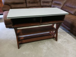 Dark Brown and Gray Top Sofa Table / Accent Table / TV Stand