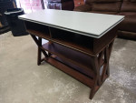 Dark Brown and Gray Top Sofa Table / Accent Table / TV Stand