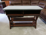 Dark Brown and Gray Top Sofa Table / Accent Table / TV Stand