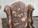 Antique Pair Of Armchairs / Sofa Chairs / Wingback Chair