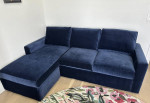 Blue velvet sleeper sofa