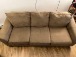 Brown fabric sofa