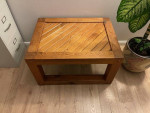 Solid wood sofa side table