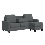 New Reversible Sofa Chaise - 2 Colors - Fold Down Console