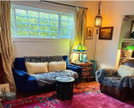 Mid Century Modern Sofa Couch Blue Velvet