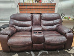 100%  Leather Recliner Sofa Set