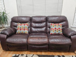 100%  Leather Recliner Sofa Set