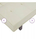 Futon ▪︎ Faux Leather Convertible Sofa ▪︎ White