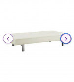 Futon ▪︎ Faux Leather Convertible Sofa ▪︎ White