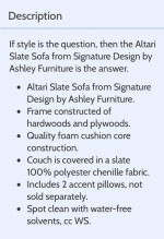 Altari Slate Sofa