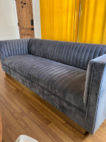 Mid Century Modern Velvet Sofa