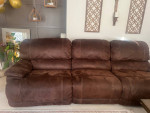 6 piece sectional sofa set with 3 recliners