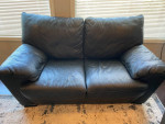 Black sofa and love seat