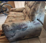 Love Seat (Couch, Sofa) 6' light grey fabric
