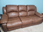 Leather sofa/recliner