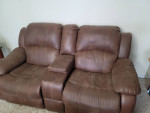 Leather sofa/recliner
