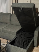 Gray sleeper sofa (queen size)