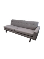MAKE OFFER Benchmade Tyler Modern Gray Tufted Back Sofa Couch