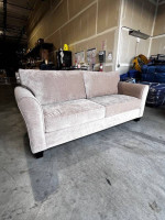 MAKE OFFER Light Taupe Velvet Finish Sofa and Loveseat
