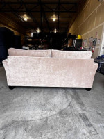 MAKE OFFER Light Taupe Velvet Finish Sofa and Loveseat