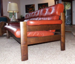 Leather and Teak MCM Sofa (Ekornes)