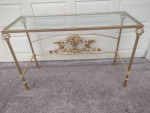 GOLD CONSOLE TABLE, ENTRY TABLE OR SOFA TABLE