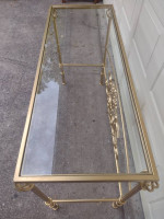 GOLD CONSOLE TABLE, ENTRY TABLE OR SOFA TABLE