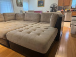 Leather / Fabric Sectional - Like New Sectional Sofa in Burien, WA