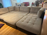Leather / Fabric Sectional - Like New Sectional Sofa in Burien, WA