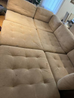 Leather / Fabric Sectional - Like New Sectional Sofa in Burien, WA