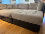 Leather / Fabric Sectional - Like New Sectional Sofa in Burien, WA