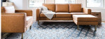 Sofa, Armchair, and Ottoman set (Vegan Leather), Albany Park Brand