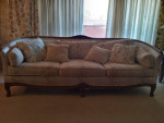 Classic Woodframe Sofa and Matching Chairs