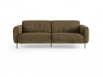 Mid century modern deep brown corduroy sofa NEW
