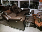 Leather sofa recliner