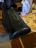 An amazing ultra modern armless Italian Leather sofa