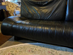 An amazing ultra modern armless Italian Leather sofa