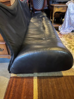 An amazing ultra modern armless Italian Leather sofa