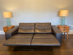 Natuzzi Italian Leather Electric Motion Reclining Sofa